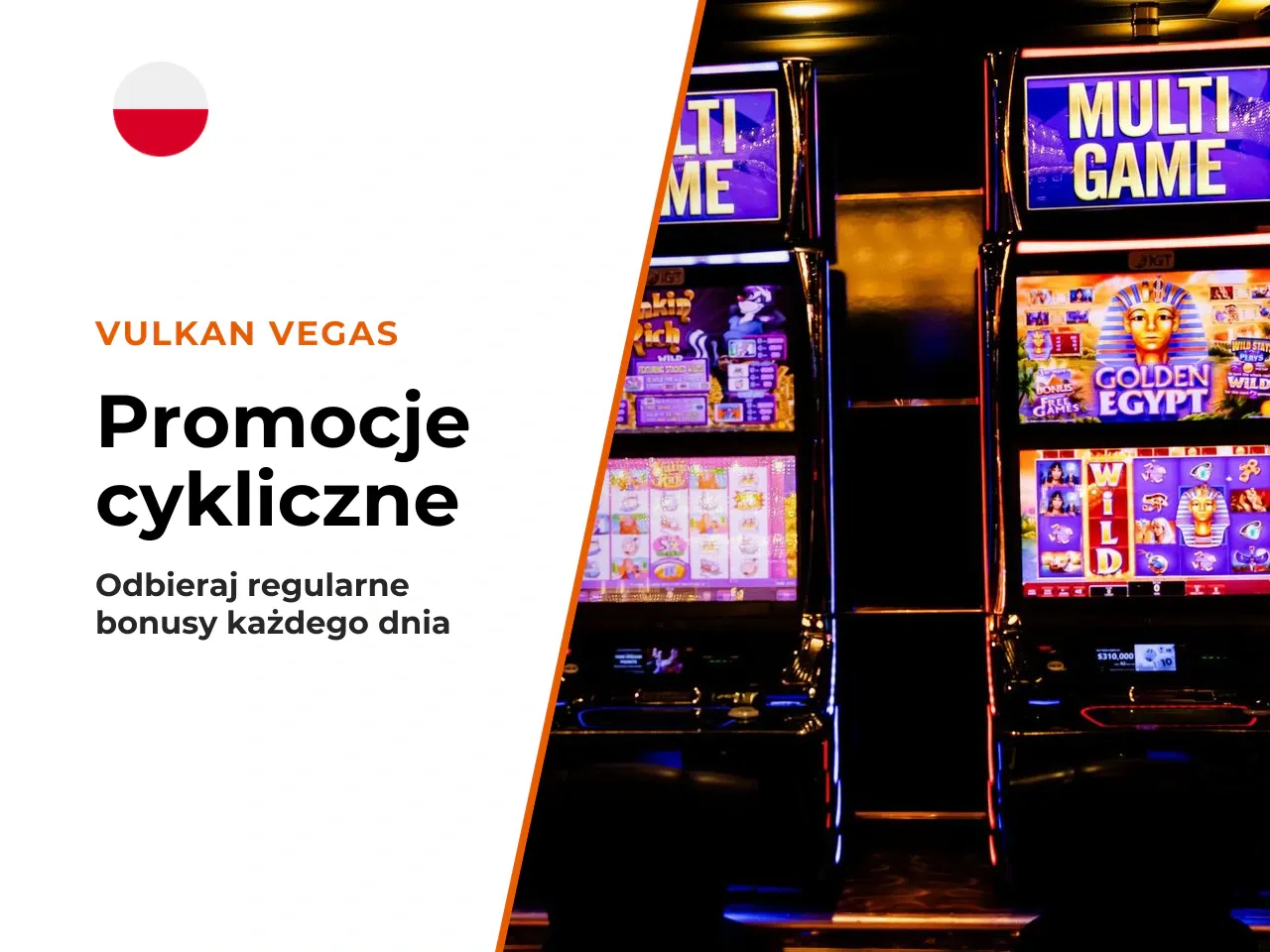 Aktualne promocje cykliczne. Oprócz pakietu powitalnego Vulkan Vegas oferuje stałym graczom kilka regularnych akcji: